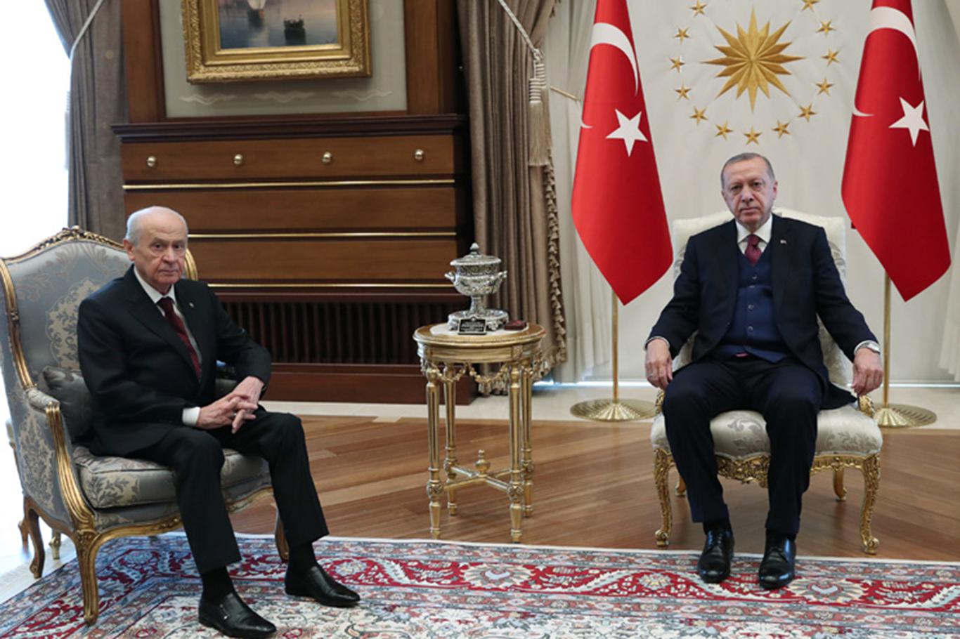 Cumhurbaşkanı Erdoğan Bahçeli'yi kabul etti